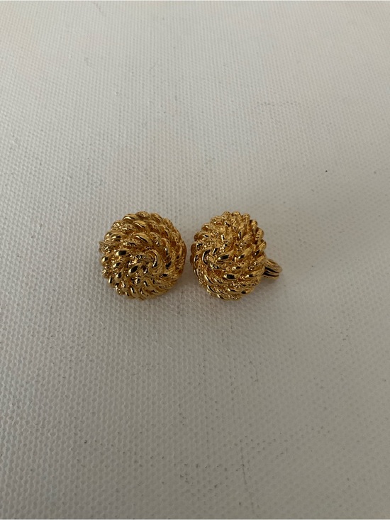 Monet Jewelry - Monet Gold Tone Twisted Rope Knot Clip-On Earrings